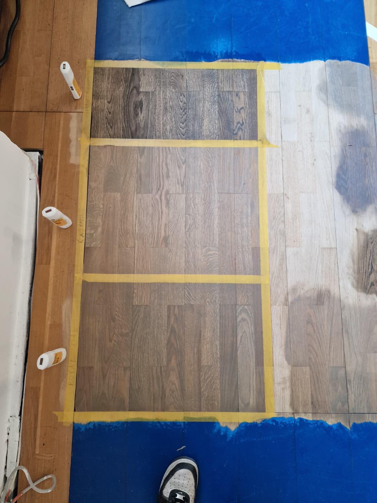 Surface treatment tests on the recovered flooring