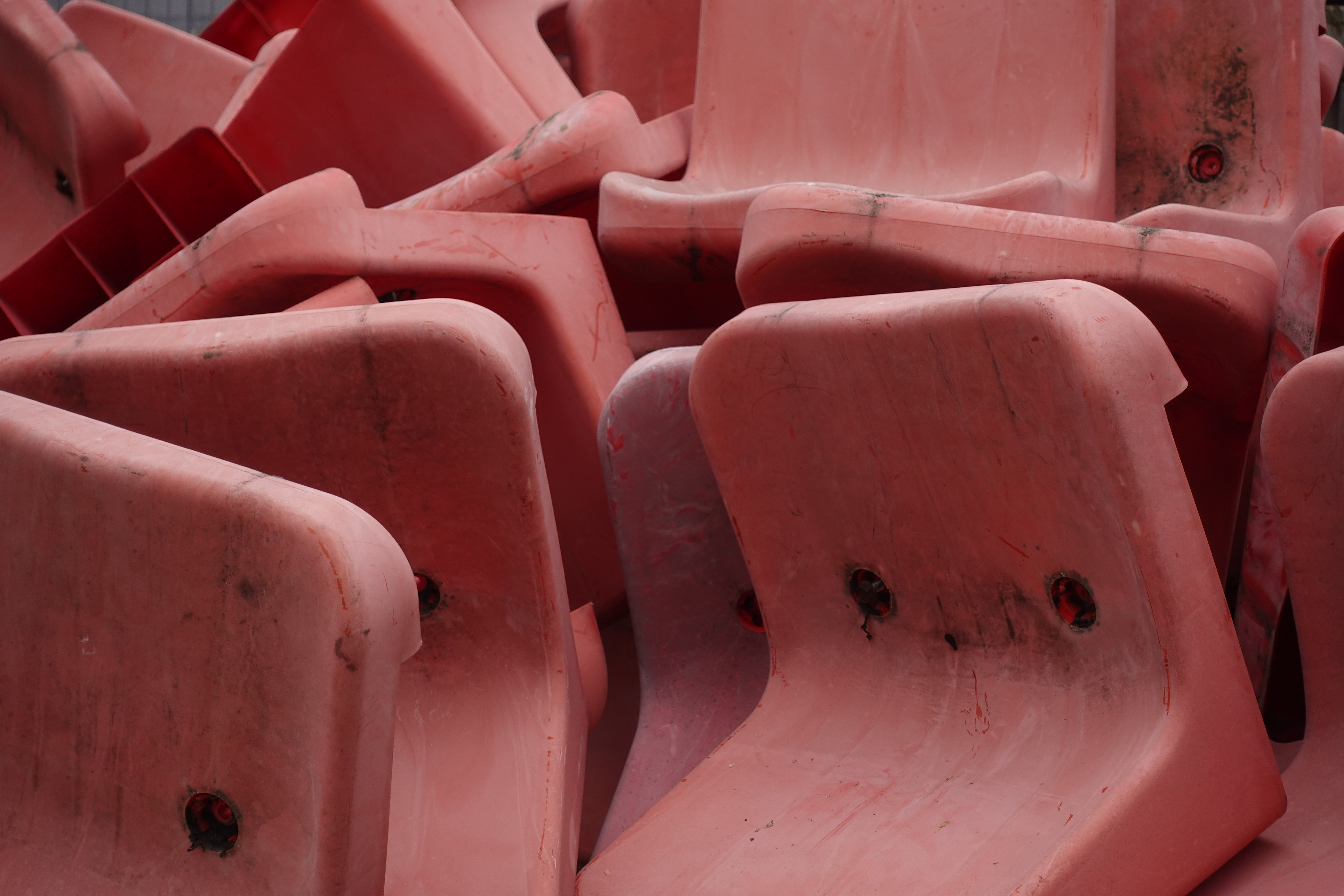 Recovered stadium seats from Jahnstadion