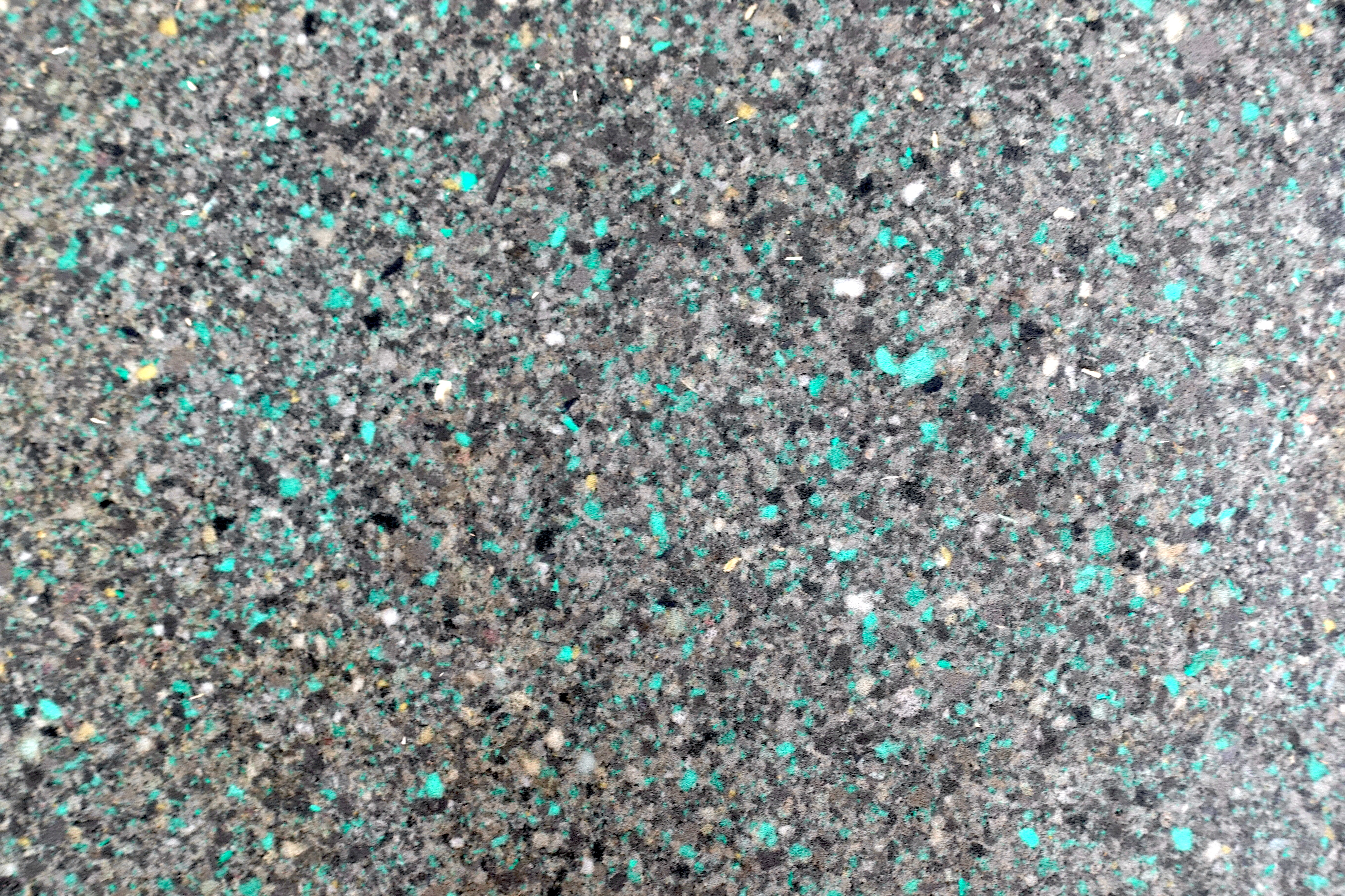 Close-up of the recycled material texture
